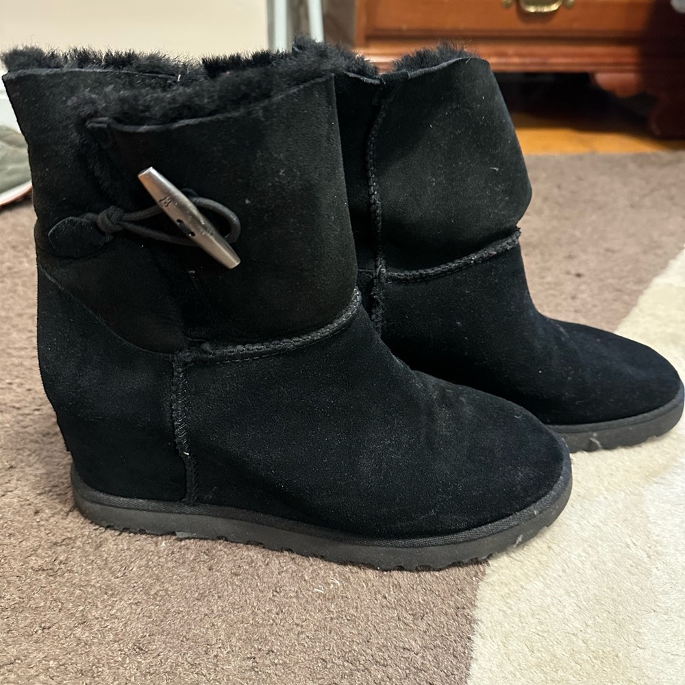 UGG Black Suede Winter Boots
